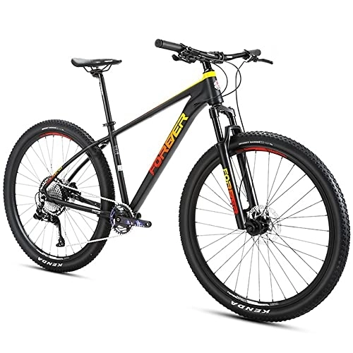 Mountain Bike : JAMCHE 29-inch Mountain Bike, 12 Speed Mountain Bicycle With Aluminum Alloy Frame and Double Disc Brake, Front Suspension, Men and Women's Outdoor Cycling Road Bike