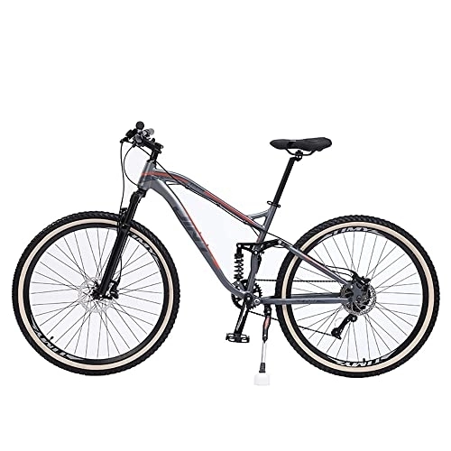 Mountain Bike : JAMCHE Dual Suspension Mountain Bike 27.5 Inches Wheel, Mens Mountain Bike Dual Disc Brake Bicycle for Women, Mountain Bicycle with High Carbon Steel, 9 / 10 / 11 / 12-Speed