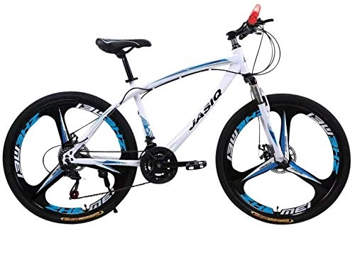 Mountain Bike : JASIQ 26" Mountain Bike Cycle - 18" Frame - Shimano 24 Gears Speed - Rare 3 Spoke Magnesium Alloy wheel - (White) - From 12 years old Boy / Girl to 5.6" tall Men -