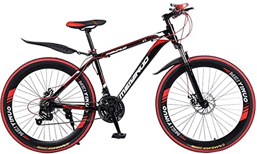 Mountain Bike : JIAWYJ YANGHAO-Adult mountain bike- 26In 21-Speed Mountain Bike for Adult, Lightweight Aluminum Alloy Full Frame, Wheel Front Suspension Mens Bicycle, Disc Brake YGZSDZXC-04 (Color : Black, Size : C)