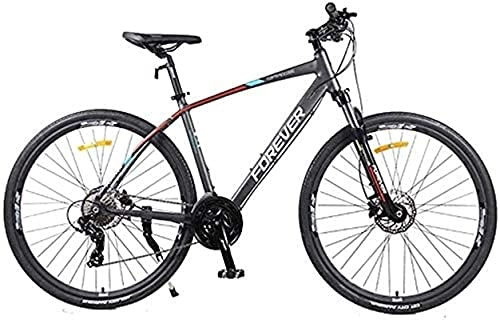 Mountain Bike : JIAWYJ YANGHAO-Adult mountain bike- MTB women 26-inch 27-speed mountain road vehicles, double disc aluminum hard tail mountain bike, the seat can be adjusted (Color:Grey) YGZSDZXC-04 (Color : Grey)