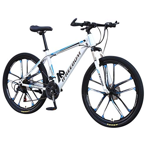 Mountain Bike : Jimmack Adult Mountain Bike, 26 inch Wheels, Mountain Trail Bike High Carbon Steel Folding Outroad Bicycles, 21-Speed Bicycle Full Suspension MTB Gears Dual Disc Brakes Mountain Bicycle.