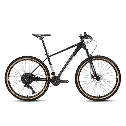 Mountain Bike : JKCKHA Mens Mountain Bike, Front Suspension, 24-Speed, 27.5-Inch Wheels, 17-Inch Aluminum Frame, Multiple Colors, Black, 27.5 Inches