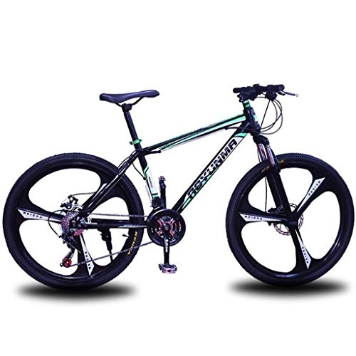 Mountain Bike : JLFSDB Mountain Bicycles Unisex 26'' Lightweight Aluminium Alloy Frame 24 / 27 Speed Disc Brake Dual Suspension (Color : Green, Size : 27speed)