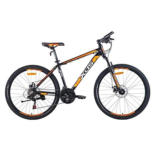 Mountain Bike : JLFSDB Mountain Bike, 26 Inch Aluminium Alloy Frame Bicycles, Double Disc Brake And Front Suspension, 21 Speed (Color : C)