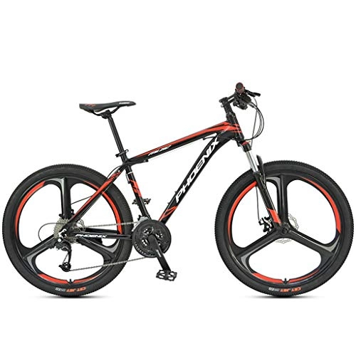 Mountain Bike : JLFSDB Mountain Bike, 26 Inch Mountain Bicycles 27 Speeds MTB Lightweight Carbon Steel Frame Disc Brake Front Suspension (Color : Red)