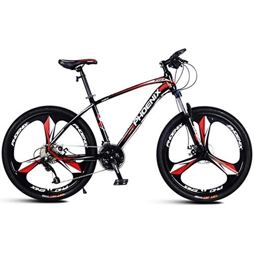 Mountain Bike : JLFSDB Mountain Bike, Men / Women MTB Bicycles, Aluminium Alloy Frame, Dual Disc Brake Front Suspension, 26 Inch Wheel, 27 Speed (Color : Red)