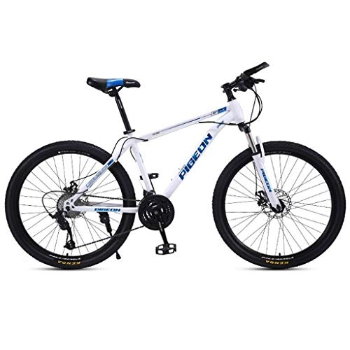 Mountain Bike : JLFSDB Mountain Bike Mountain Bicycles 24 / 27 / 30 Speed Lightweight Carbon Steel Frame Front Suspension Disc Brake 26" Inch (Color : A, Size : 30speed)
