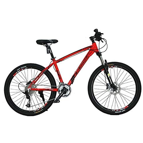 Mountain Bike : JLFSDB Mountain Bikes Bicycle MTB 26" Ravine Bike MTB Shock-absorbing 27 speeds Mountain Bicycles Dual Disc Brake Front Suspension Aluminum Alloy Frame Hardtail Mountain Bikes (Color : Red)