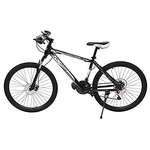 Mountain Bike : jooe 26" Mountain Bike Bicycle, 21-Speed Full Suspension Bicycle, Height Adjustable Unisex's Dual Disc Brake MTB
