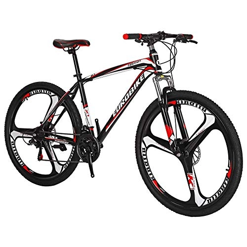 Mountain Bike : jooe Mountain Bike X1 Bicycle 27.5" 21Speed Duai Disc Brake Bike, Red