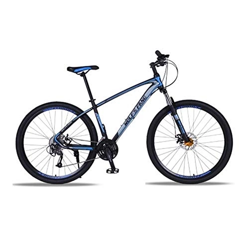 Mountain Bike : JPALQ Aluminum Alloy 27 Speed 29 Inch Road Bike Mountain Bike ATV Easy to travel (Color : 40 Black blue, Size : 27seepd)
