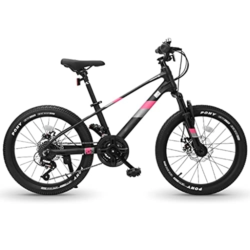 Mountain Bike : Jrechio 20-Inch Mountain Bike Mens / Womens Alloy Frame 21 Speed Disc Brakes Youth Students Off-road Racing (Color : Black) sunyangde