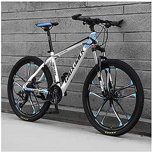 Mountain Bike : Jrechio Mountain Bike 26-Inch 21-Speed Adult Speed Bicycle Student Outdoors Bikes Dual Disc Brake Hardtail Bike Adjustable Seat High-Carbon Steel Frame MTB Country Gearshift Bicycle B sunyangde