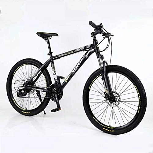 Mountain Bike : JW Adult Youth Mountain Bike High Carbon Steel Double Disc Brake Bicycle 26 Inches * 19 Inches, Multi-color Optional