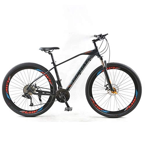 Mountain Bike : JWYing Bicycle Mountain Bike 29inch Road Bikes 30 Speed Aluminum Alloy Frame Variable Speed Dual Disc Brakes Bicycles (Color : 30 Black orange, Size : 30 speed)