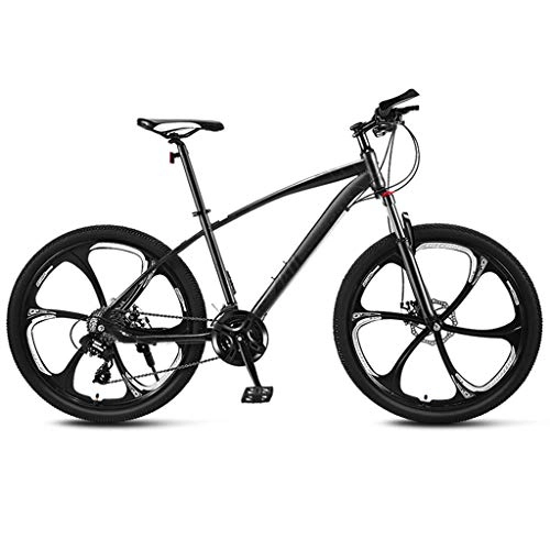 Mountain Bike : JXJ 26in Mountain Bike, High Carbon Steel Frame Bicycles with Disc Brakes, 21 / 24 / 27 / 30 Speed Full Suspension Mtb Bikes for Men / women
