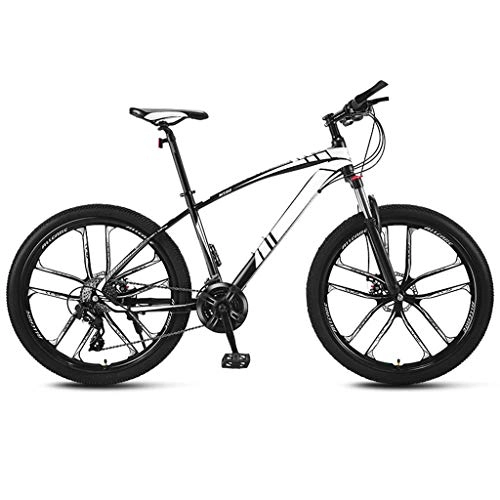 Mountain Bike : JXJ Mountain Bike, 26-inch Wheels / high Carbon Steel Frame, 21 / 24 / 27 / 30 Speed Mountain Bicycle with Dual Disc Brake for Adult Teens Urban Commuters