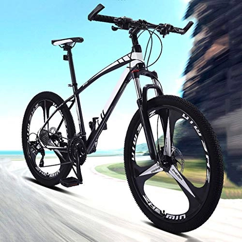 Mountain Bike : JXJ Mountain Bike High Carbon Steel Full Suspension Frame Bicycles 3 Spoke ​​dual Disc Brakes Mtb Bikes, 24 / 26 / 27.5 Inch, 21 / 24 / 27 / 30 Speed, for Adult Teens