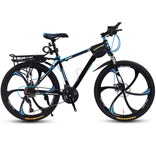 Mountain Bike : JXJ Mountain Bikes 24 / 26 Inch 21-speed High Carbon Steel bicycle with Dual Disc Brakes, Outdoor Racing Cycling for Men / women