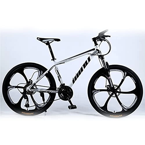 Mountain Bike : JYCCH 26 Inch Adult Mountain Bike -aluminum Alloy Bicycle With 17 Inch Frame Double Disc-Brake Suspension Fork Cycling Urban Commuter City Bicycle 10-Spokes Red-27sp (White Black 27sp)