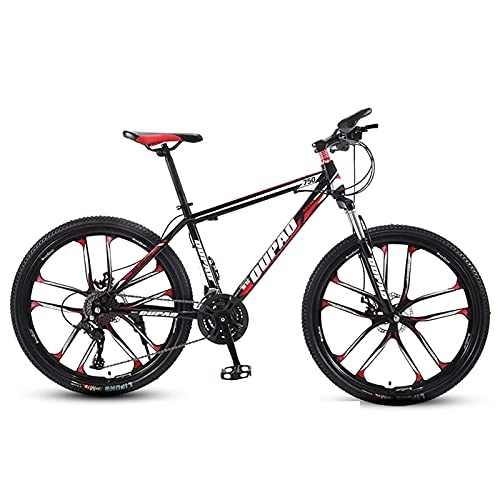 Mountain Bike : JYCCH Mountain Bike, Adult Offroad Road Bicycle 24 Inch 21 / 24 / 27 Speed Variable Speed Shock Absorption, Teenage Students, Men and Women Sports Cycling Racing Ride 10wheels- 24 spd (Bk rd 10wheels)