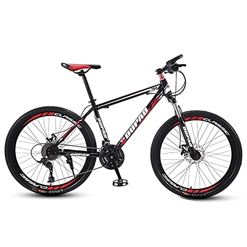 Mountain Bike : JYCCH Mountain Bike, Adult Offroad Road Bicycle 24 Inch 21 / 24 / 27 Speed Variable Speed Shock Absorption, Teenage Students, Men and Women Sports Cycling Racing Ride 10wheels- 24 spd (Bk rd Spoke Wheel)