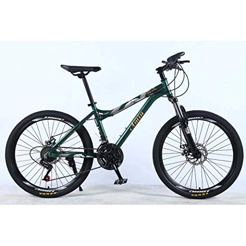 Mountain Bike : JYTFZD WENHAO 24 Inch 27-Speed Mountain Bike for Adult, Lightweight Aluminum Alloy Full Frame, Wheel Front Suspension Female Off-Road Student Shifting Adult Bicycle, Disc Brake (Color : Green 4)