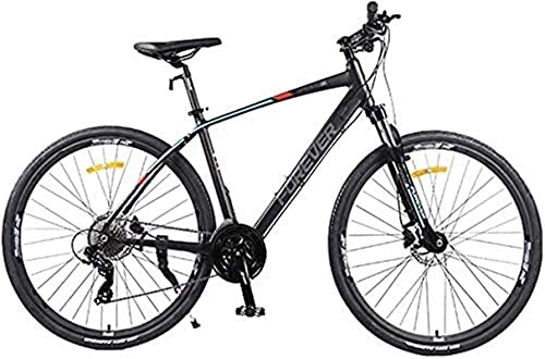 Mountain Bike : JYTFZD WENHAO MTB Women 26-inch 27-Speed Mountain Road Vehicles, Double disc Aluminum Hard Tail Mountain Bike, The seat can be Adjusted (Color:Blue) (Color:Grey) (Color : Black)