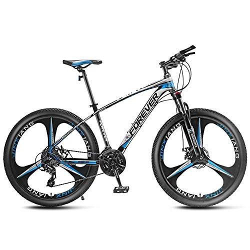 Mountain Bike : KaiKai 24-Inch Mountain Bikes 3 Spoke Wheels, Overdrive Anti-Slip Adult Bikes with Front Suspension, Hardtail Mountain Bike, Aluminum Frame Mountain Bicycle, C, 24 inch 30 speed