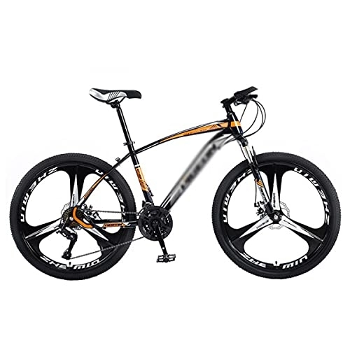 Mountain Bike : Kays 21 / 24 / 27 Speeds Mountain Bike For Adults Mens Womens 26 Inch Mountain Bicycle MTB High Carbon Steel Frame With Disc-Brake And Disc Brakes(Size:21 Speed, Color:Orange)