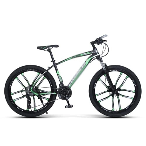 Mountain Bike : Kays 26 Inch Mountain Bike 21 / 24 / 27 Speeds With Double Disc Brake Cycling Urban Commuter City Bicycle For Adults Mens Womens(Size:24 Speed, Color:Green)