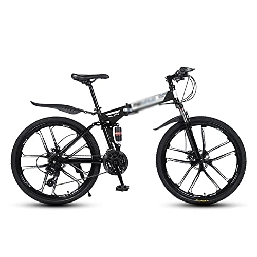 Mountain Bike : Kays 26 Inch Mountain Bikes 21 / 24 / 27 Speed Suspension Fork MTB High-Tensile Carbon Steel Frame Mountain Bicycle With Dual Disc Brake For Men And Women(Size:24 Speed, Color:Black)