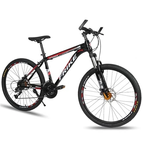 Mountain Bike : Kays 26-inch Wheels Mountain Bike Bicycles 21 / 24 / 27 Speed Disc Brakes Front And Rear For Women Men Adult Suitable For A Path, Trail & Mountains(Size:24 Speed, Color:Red)