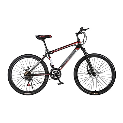 Mountain Bike : Kays 26 Inches Wheels Mountain Bike 21 Speed Bicycle Carbon Steel Frame With Mechanical Double Disc Brake And Suspension Fork For Unisex Adult(Color:Red)