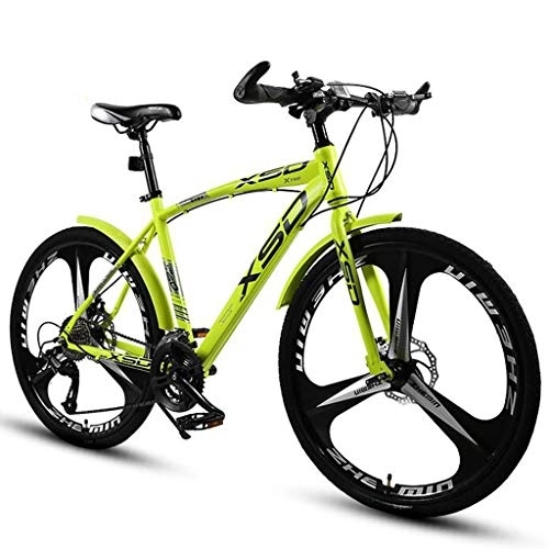Mountain Bike : Kays 26" Mountain Bicycles 21 / 24 / 27 / 30 Speeds Unisex MTB Bike Lightweight Carbon Steel Frame Dual Suspension Disc Brake (Color : Yellow, Size : 27speed)