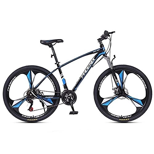 Mountain Bike : Kays 27.5 Wheels Mountain Bike Daul Disc Brakes 24 / 27 Speed Mens Bicycle Front Suspension MTB Suitable For Men And Women Cycling Enthusiasts(Size:24 Speed, Color:Blue)