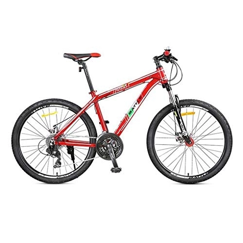 Mountain Bike : Kays Mountain Bike, 26”Aluminium Frame Hardtail Bicycles, Dual Disc Brake And Locking Front Suspension, 27 Speed (Color : Red)