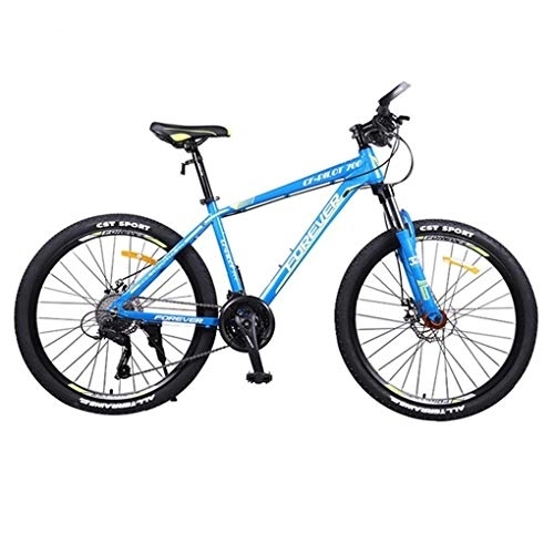 Mountain Bike : Kays Mountain Bike, 26 Inch Men / Women Hard-tail Bicycles, Aluminium Alloy Fream Double Disc Brake And Front Suspension, 27 Speed (Color : A)