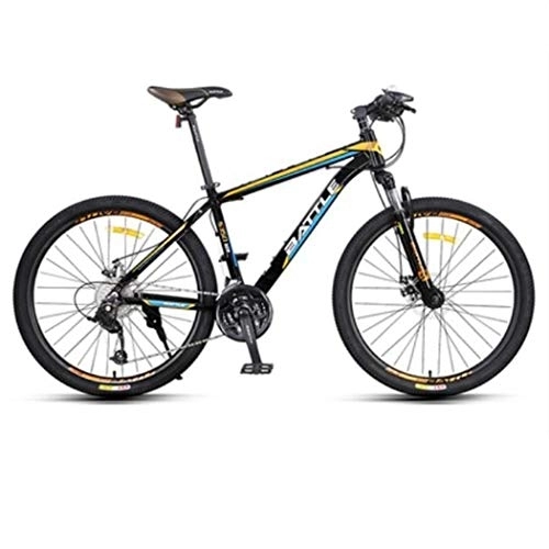Mountain Bike : Kays Mountain Bike, 26 Inch Men / Women Hardtail Bicycles, Aluminium Alloy Frame, Dual Disc Brake Front Suspension, 27 / 30 Speed (Color : Yellow, Size : 30 Speed)