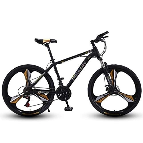 Mountain Bike : Kays Mountain Bike, 26 Inch Wheel, Carbon Steel Frame Men / Women Hardtail Mountain Bicycles, Dual Disc Brake And Front Fork (Color : Gold, Size : 24-speed)