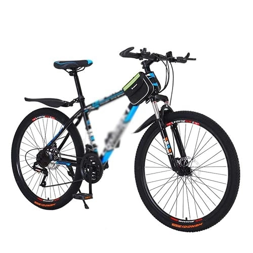 Mountain Bike : Kays Mountain Bike Carbon Steel Frame 21 Speed 26 Inch 3 Spoke Wheels Disc Brake Bicycle Suitable For Men And Women Cycling Enthusiasts(Size:21 Speed, Color:Blue)