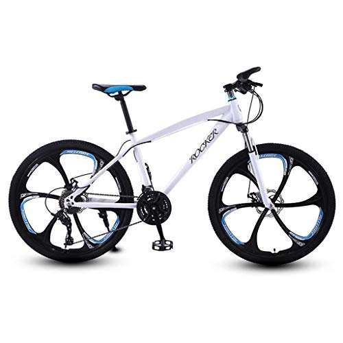 Mountain Bike : Kays Mountain Bike, Carbon Steel Frame, 26 Inch Unisex Hardtail Mountain Bicycle, Dual Disc Brake And Front Suspension (Color : B, Size : 21-speed)