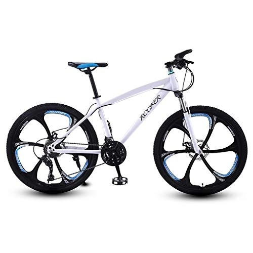 Mountain Bike : Kays Mountain Bike, Carbon Steel Frame, 26 Inch Unisex Hardtail Mountain Bicycle, Dual Disc Brake And Front Suspension (Color : B, Size : 24-speed)