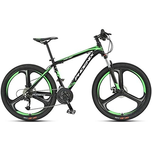 Mountain Bike : Kays Mountain Bike, Men / Women MTB Bicycles, Aluminium Alloy Frame, Dual Disc Brake Front Suspension, 26 Inch Wheel, 27 Speed (Color : Green)