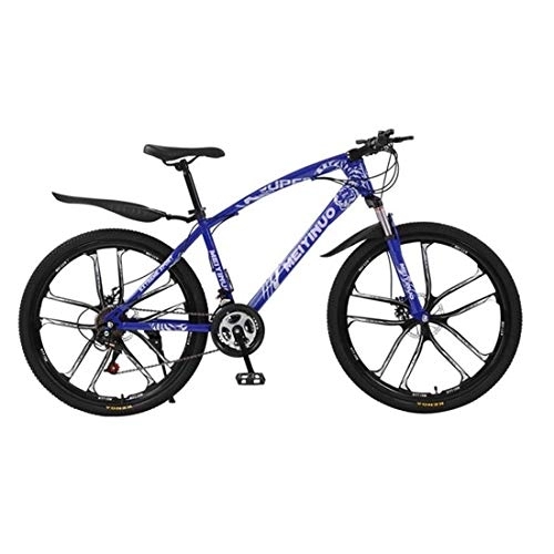 Mountain Bike : Kays Mountain Bike, Women / Men Hardtail Mountain Bicycle, Dual Disc Brake And Front Suspension, 26inch Wheels (Color : Blue, Size : 21-speed)