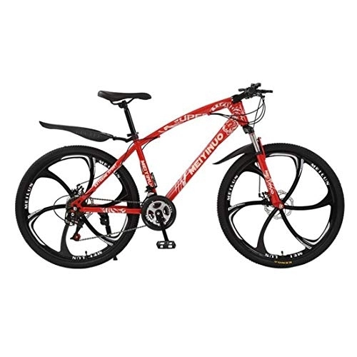 Mountain Bike : Kays Mountain Bike, Women / Men Mountain Bicycle, Dual Disc Brake And Front Suspension Fork, 26inch Wheels (Color : Red, Size : 24-speed)
