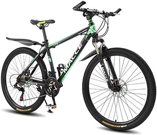 Mountain Bike : KEMANDUO Adult mountain bike 26 inches black and yellow, double disc brakes, mountain bicycles article Step Four wheel speed optional 21 / 24 / 27, 27speed