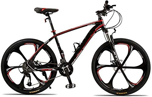 Mountain Bike : KEMANDUO Mountain Bike for Men And Women, 6-Spoke / Aluminum Frame / with Disc Brake / 170 * 85CM, Red, 26 Inch, Red