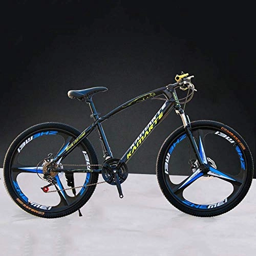 Mountain Bike : KFDQ Bike Bicycle Outdoor Cycling Fitness Portable 26 inch Mountain Bikes, High-Carbon Steel Hard Tail Mountain Bicycle, Lightweight Bicycle with Adjustable Seat, Double Disc Brake, Spring Fork, C, 24